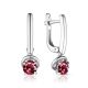 Silver Dangles With Rhodolite Crystals, image 
