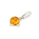 Geometric Amber Silver Pendant The Rondo, image , picture 3