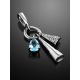 Silver Dangle Pendant With Crystals, image , picture 2
