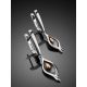 Silver Golden Earrings With White Diamonds The Diva, image , picture 2