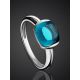 Sterling Silver Ring With Blue Synthetic Topaz, Ring Size: 8.5 / 18.5, image , picture 2