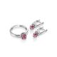 Sterling Silver Ring With Rhodolite Crystal Centerstone, Ring Size: 6 / 16.5, image , picture 4