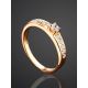 Classy Gold Plated Crystal Ring, Ring Size: 5.5 / 16, image , picture 2