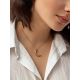 Designer Gold Plated Necklace With Crescent Pendant The Liquid, image , picture 3