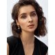 Pearl Drop Earrings in Hammered 18ct Gold on Sterling Silver ​The Palazzo, image , picture 5