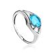Modern Silver Ring With Synthetic Topaz, Ring Size: 9 / 19, image 