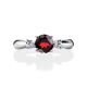 Classy Garnet Silver Ring With Crystals, Ring Size: 5.5 / 16, image , picture 3