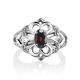 Silver Garnet Ring With Crystals, Ring Size: 6 / 16.5, image , picture 3