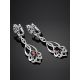 Silver Dangles With Garnet And Crystals, image , picture 2