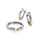Silver Golden Ring With Diamond Row The Diva, Ring Size: 8 / 18, image , picture 4