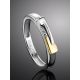 Silver Golden Ring With Diamond Row The Diva, Ring Size: 8 / 18, image , picture 2