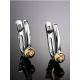 Silver Golden Diamond Earrings The Diva, image , picture 2