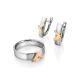 Silver Golden Band Ring With Diamond The Diva, Ring Size: 7 / 17.5, image , picture 4