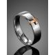 Silver Band Ring With Golden Diamond Cross The Diva, Ring Size: 6 / 16.5, image , picture 2