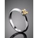 Silver Golden Ring With Diamond The Diva, Ring Size: 7 / 17.5, image , picture 2