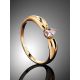 Gold Plated Ring With Pear Shaped Crystal, Ring Size: 6.5 / 17, image , picture 2