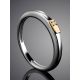 Silver Golden Diamond Ring The Diva, Ring Size: 8.5 / 18.5, image , picture 2