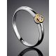 Silver Golden Ring With Solitaire Diamond The Diva, Ring Size: 8 / 18, image , picture 2