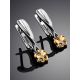 Silver Golden Earrings With Diamonds The Diva, image , picture 2