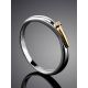 Silver Golden Diamond Ring The Diva, Ring Size: 6 / 16.5, image , picture 2
