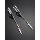 Silver Diamond Dangles With Golden Details The Diva, image , picture 2