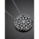 Silver Necklace With Round Crystal Pendant, image , picture 2