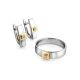 Silver Golden Band Ring With Diamonds The Diva, Ring Size: 8 / 18, image , picture 4