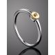 Silver Golden Ring With Solitaire Diamond The Diva, Ring Size: 8 / 18, image , picture 2