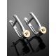 Silver Golden Diamond Earrings The Diva, image , picture 2