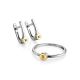 Silver Golden Ring With Solitaire Diamond The Diva, Ring Size: 8 / 18, image , picture 4