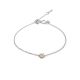 Silver Bracelet With Golden Diamond Heart Shaped Charm The Diva, image 