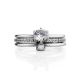 Silver Stackable Triple Band Ring With Crystals, Ring Size: 6 / 16.5, image , picture 3