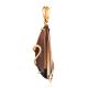 Faceted Smoky Quartz Golden Pendant, image , picture 3