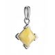Square Silver Amber Pendant The Artemis, image , picture 3