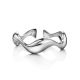Silver Wave Stacking Ring The Liquid, Ring Size: Adjustable, image , picture 3
