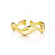 18ct Gold on Sterling Silver Wave Stacking Ring The Liquid, Ring Size: Adjustable, image , picture 3