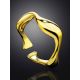 18ct Gold on Sterling Silver Wave Stacking Ring The Liquid, Ring Size: Adjustable, image , picture 2