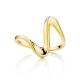 18ct Gold on Sterling Silver Abstract Wave Ring The Liquid, Ring Size: Adjustable, image , picture 3
