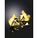 18ct Gold on Sterling Silver ​Boho Textured Stud Earrings The Liquid, image , picture 2