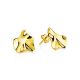 18ct Gold on Sterling Silver ​Boho Textured Stud Earrings The Liquid, image 