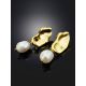 Gold Plated Silver Earrings With Pearl Dangles The Palazzo, image , picture 2