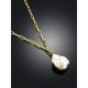 Designer Gold Plated Necklace With Baroque Pearl Pendant The Palazzo, Length: 40, image , picture 2