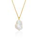 18ct Gold on Sterling Silver ​Pearl Pendant Necklace The Palazzo, image 