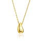 Solid 18ct Gold on Sterling Silver Teardrop Pendant Necklace The Liquid, image 