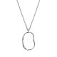 Abstract Hammered Silver Necklace The Liquid, image 