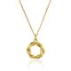 18ct Gold on Sterling Silver Open Twisted Pendant Necklace The Liquid, image 