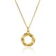 18ct Gold on Sterling Silver Open Twisted Pendant Necklace The Liquid, image 