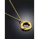 18ct Gold on Sterling Silver Open Twisted Pendant Necklace The Liquid, image , picture 2