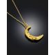 Designer Gold Plated Necklace With Crescent Pendant The Liquid, image , picture 2