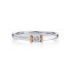 Silver Golden Ring With Diamond Centerstone The Diva, Ring Size: 7 / 17.5, image , picture 3